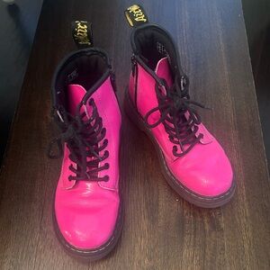 Dr. Martens hot pink boots